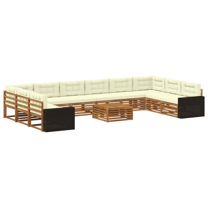 vidaXL - Sofa-Sets - 11 - st - Massief - Acacia - Hout