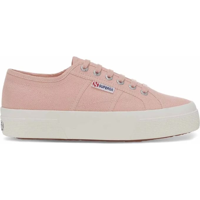 Superga 2740 Katoenen Platform Damestrainers Roze Blush