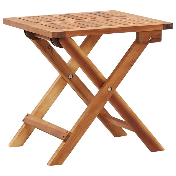 vidaXL - Salontafel - inklapbaar - 40x40x40 - cm - massief - acaciahout
