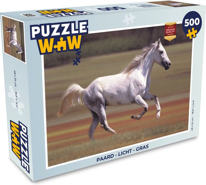 Puzzel Paard - Licht - Gras - Legpuzzel - Puzzel 500 stukjes