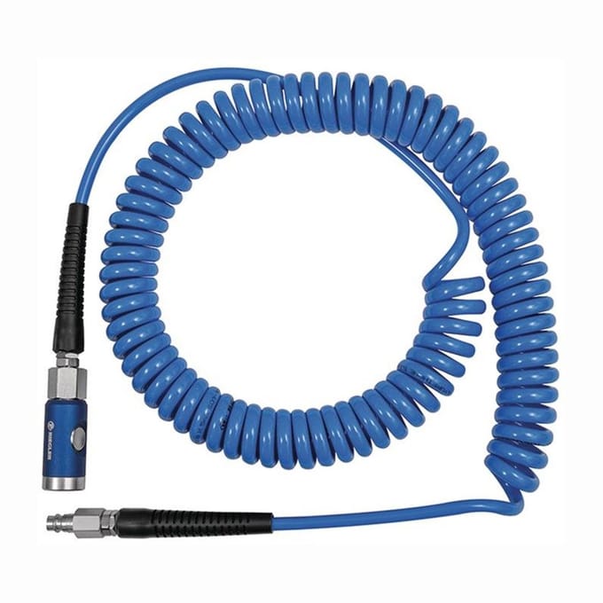 Riegler spiraalslang-drukknop-veiligheidskoppeling-set PU Ø 12 x 8 lengte 6 m - 158195