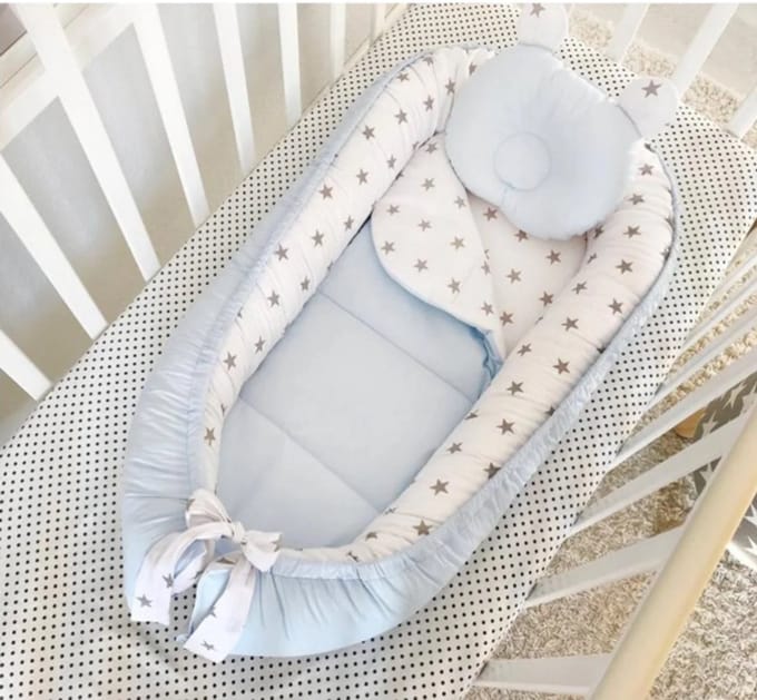 Jaju Baby - Babynestje- Blauw - 74 x 40 cm