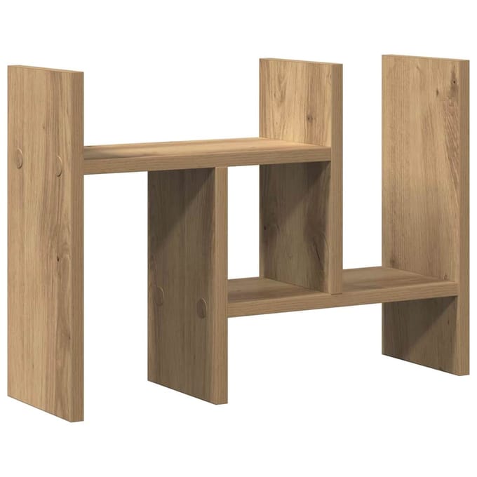 vidaXL - Bureau - organizer - Artisanaal - eiken - 34,5 - x - 15,5 - x - 35,5 - cm