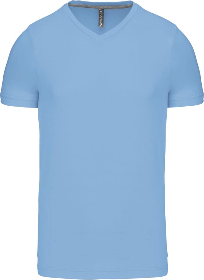 Kariban T-shirt V-hals korte mouwen K357 - sky blue - S