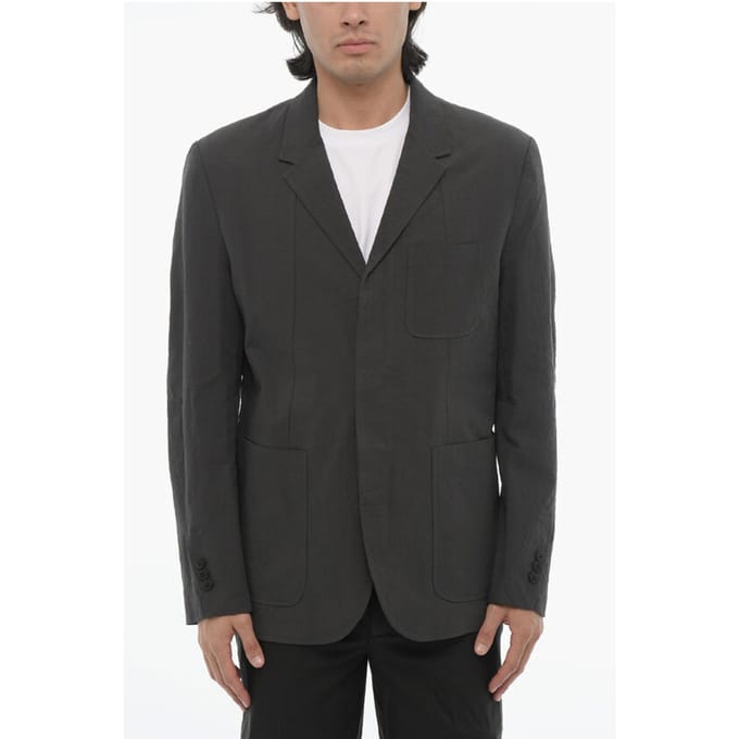 Zijsplitten, reverskraag, slim fit, 3-knoopsblazer in grijs