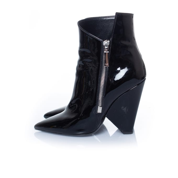 Saint Laurent Zwarte lakleren niki laarzen
