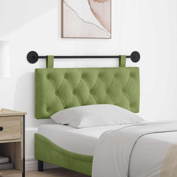 vidaXL - Hangend - hoofdbord - Lichtgroen - Fluweel