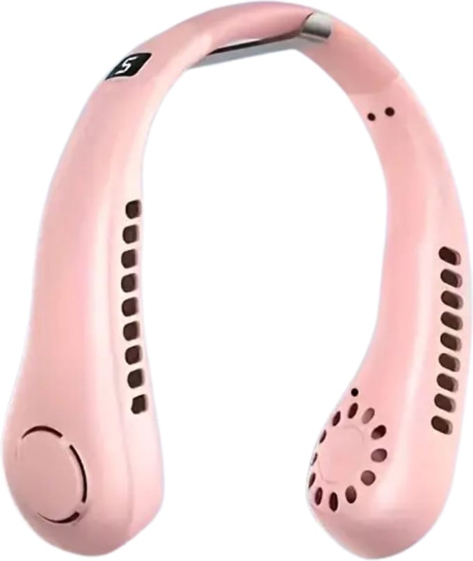 Bovista Nekventilator - Draagbare Gezichtsventilator - Neck Fan - Met Koeling - Hals - Hoofd - Roze