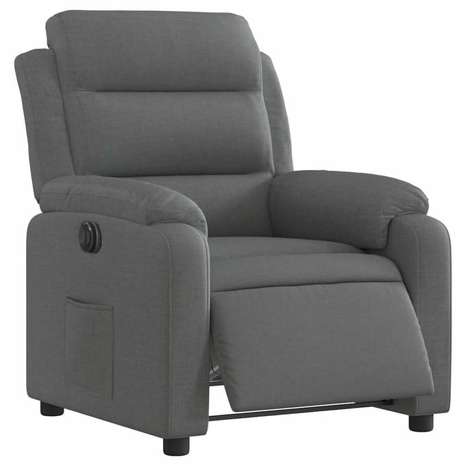 vidaXL - Fauteuil - elektrisch - verstelbaar - stof - donkergrijs