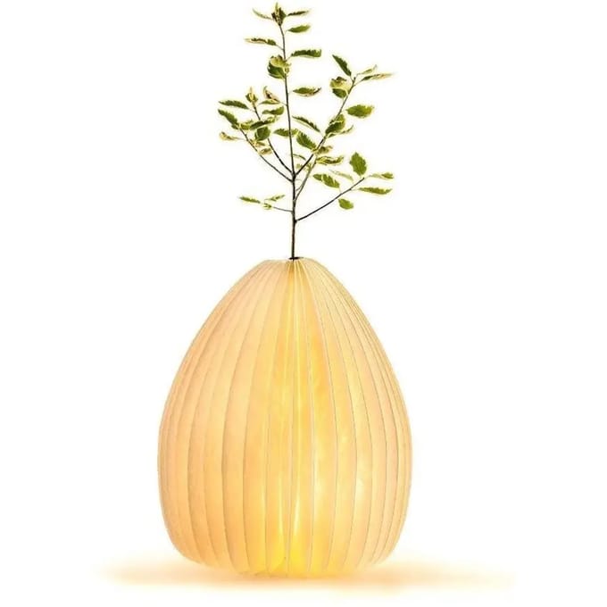 Gingko Smart Vase Light Lamp Vaas - Oplaadbaar - Bamboe