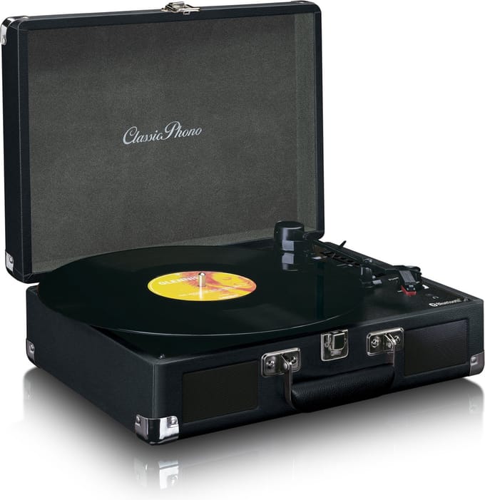 Classic Phono Retro Platenspeler - Bluetooth - Auto-stop - Ingebouwde Speakers - TT-115BK - Zwart