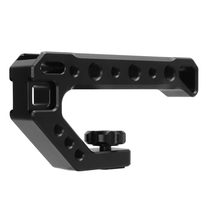 SLR Camera Top Handgreep Grip Systeemcamera Handgreep Cold Shoe Adapter Bevestiging Handheld Stabilisator gray