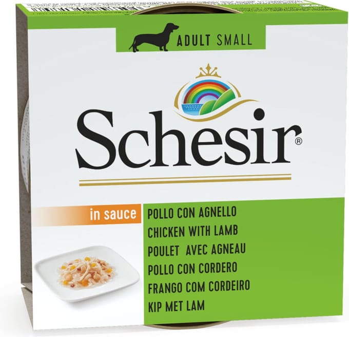 14x Schesir Hondenvoer Kip Lam in Saus 85 gr