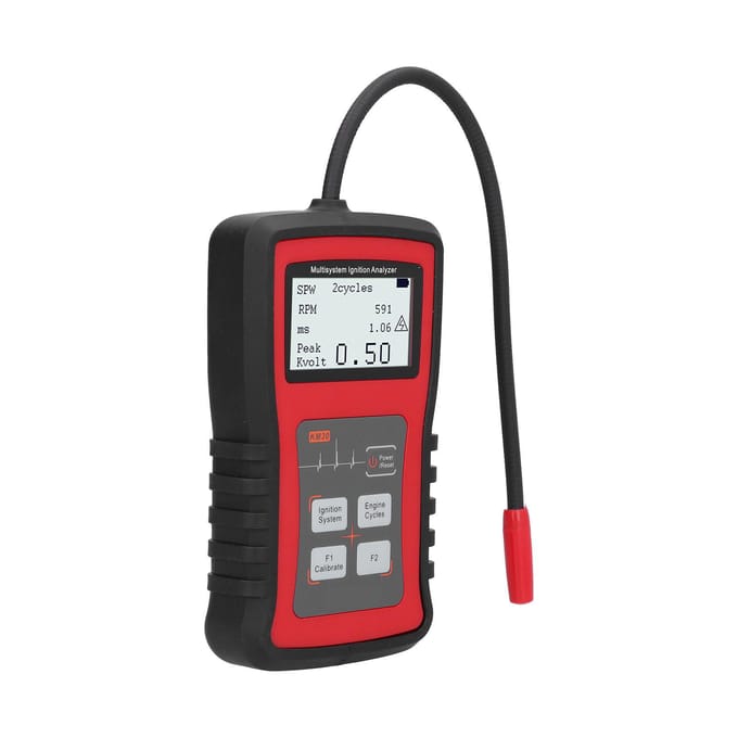 Analyseur d'allumage 24W MultiSystem Écran LCD Mesure de RPM Testeur de bougies d'allumage black