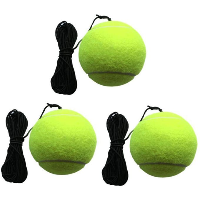 Professionele Tennis Trainingspartner Rebound Oefenbal Met 4m Elastisch Touw 3 pcs