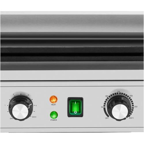 Wafelijzer - 3 belgische Waffeln - 1500 W - 50-300 °C - 0 - 5 min Timer - Royal Catering RCWM-2000-E3