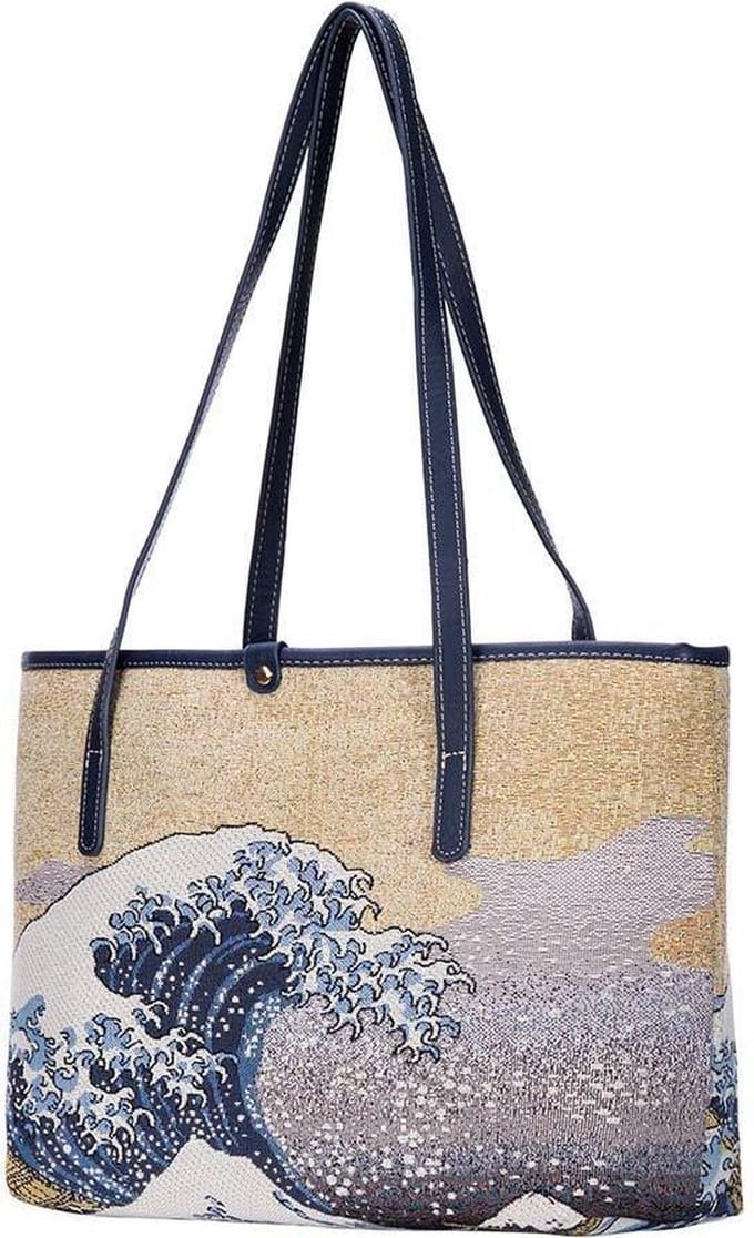 Signare - College tas - Kunst - Gobelin - Schoudertas - Great Wave off Kanagawa