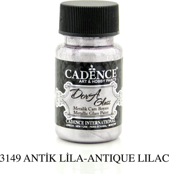 Cadence Dora Metallic Glas Verf 50 ml Antiek Lila