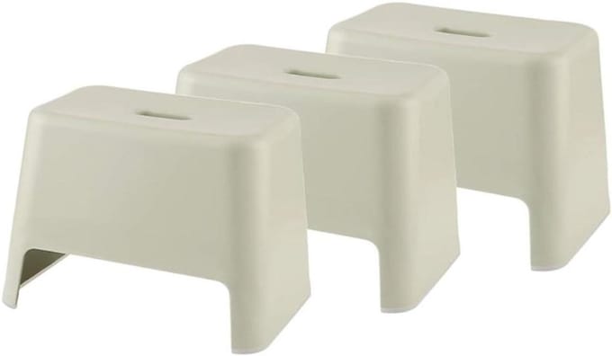 Badkamer Kruk - Douchekruk Toiletkruk - Veilig Douchen - Antislip Bodem - 33.2 cm - Wit