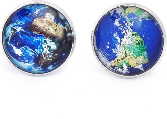Actie4you® Manchetknopen - Wereldbol - Planeet - Aarde - Blauw