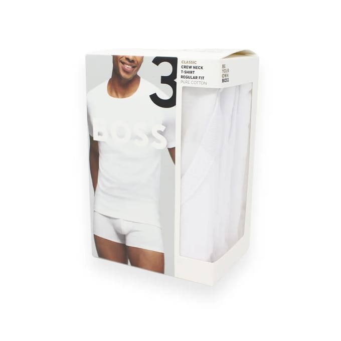 regular fit T-shirt van puur katoen model 'CLASSIC' in set van 3