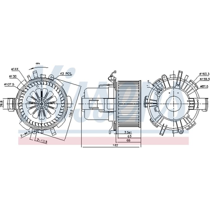 Binnenventilator NISSENS 87180