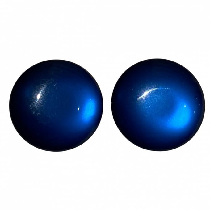 Clip Oorbellen- 2.5 cm-Blauw-Rond-charme bijoux