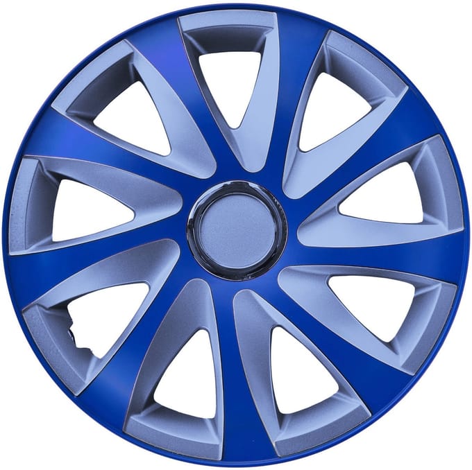 NRM - wieldoppen 16" - Blauw & zilver- set van 4 stuks - ABS / Duurzaam / Resistant