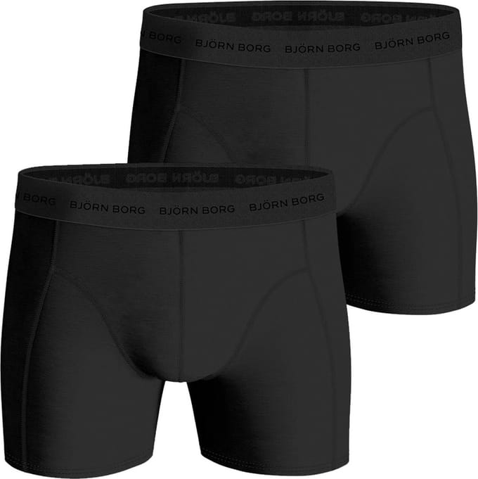 Björn Borg - 2 Pack - Heren - Cotton Stretch - Boxershorts - Zwart - Maat M