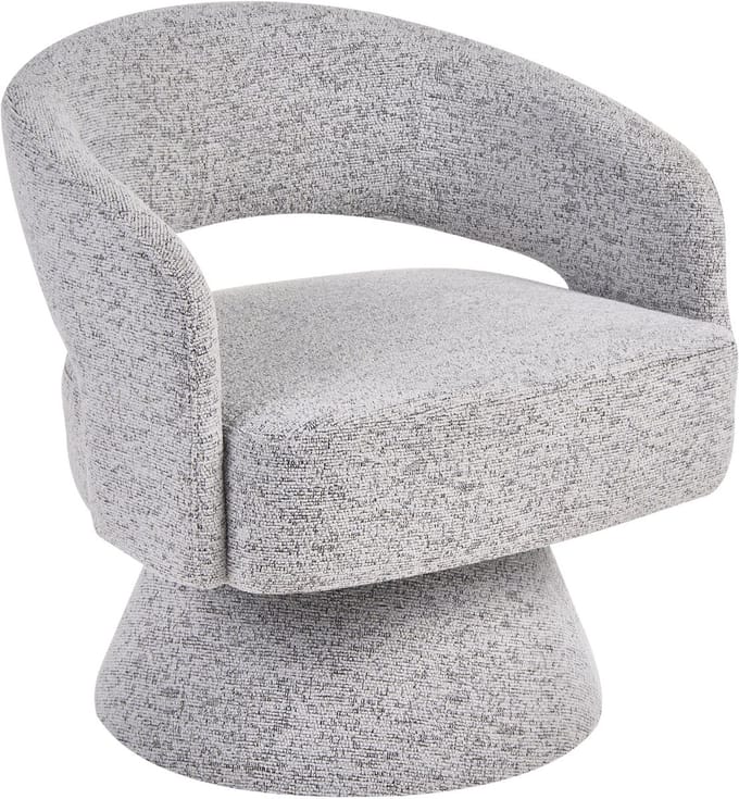 EIDAL - Draaifauteuil - Grijs - Polyester