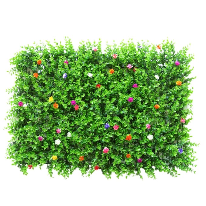 Kunstgrasmat Grashek Kunstheggen Hek voor Tuin Erf Achtertuin Decor black