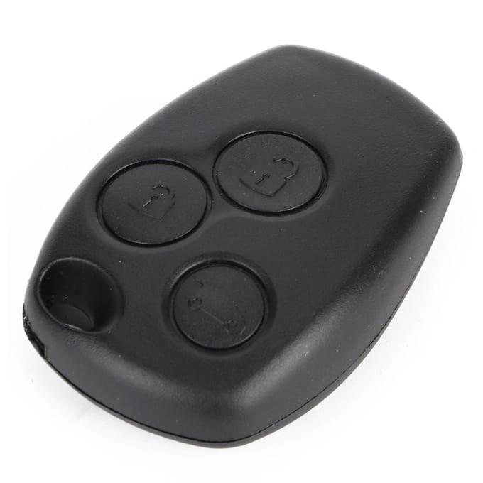 Coque de clé télécommande 3 boutons pour Renault Logan Sandero Clio Fluence Vivaro Master gray