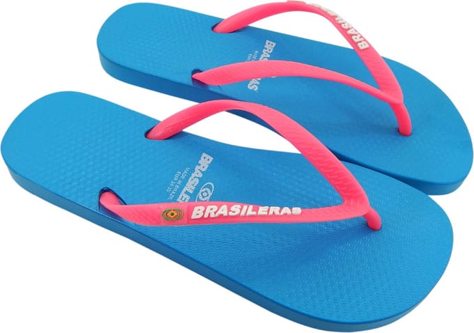 Brasileras Slippers dames- Blauw roze- 40/41