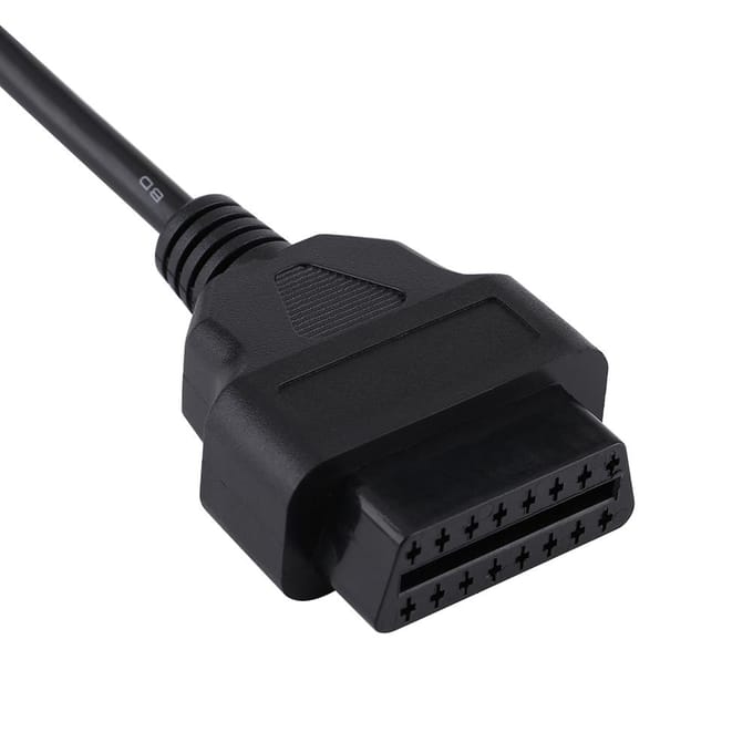 38 Pin to 16 Pin OBD2 Adapter Connector Diagnostic Cable for Mercedes Benz black