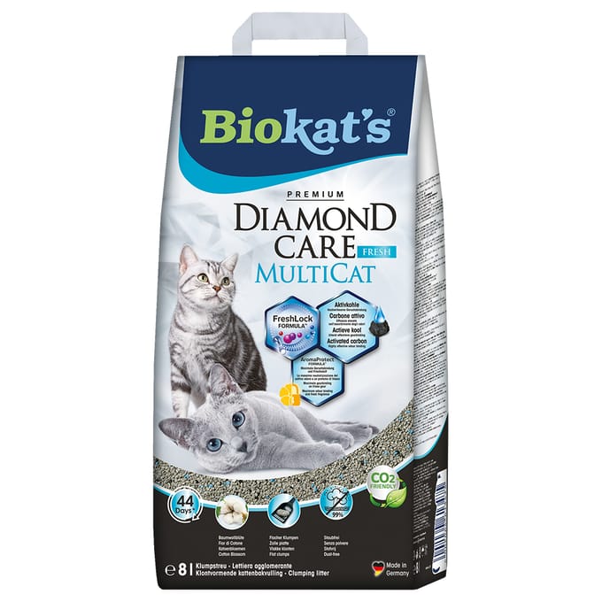 8L Diamond Care Multicat Fresh Biokat's Kattenbakvulling