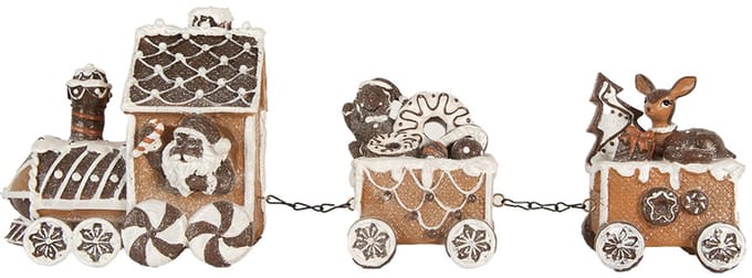 Clayre & Eef Kerstdecoratie Kerstboom 33x10x15 cm Bruin Kunststof