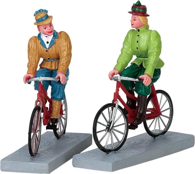 Lemax - Bloomers And Bicycles, Set Of 2 uit de 2017 Collectie