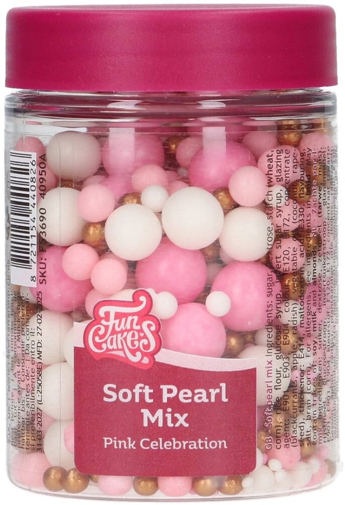 FunCakes Soft Pearls - Mix Pink Celebration - 80g
