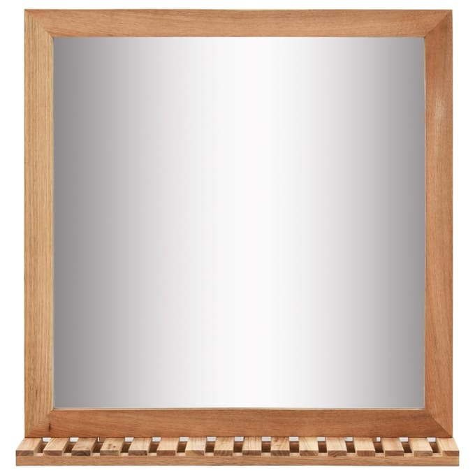 vidaXL - Badkamerspiegel - 60x12x62 - massief - walnotenhout