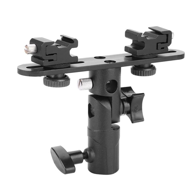 Double Sabot Flash Support Support Pour Caméra Vidéo Caméscope