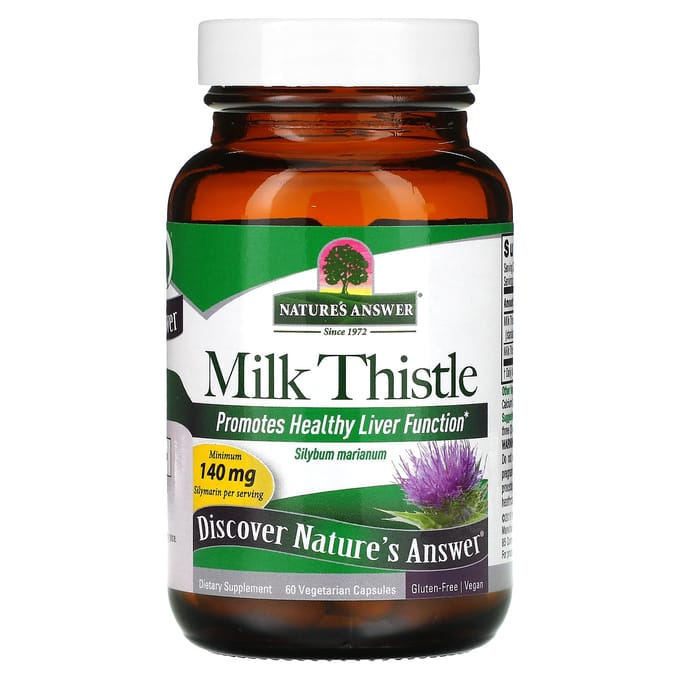 Nature'S Answer, Mariadistel, Plantaardige Capsules 60
