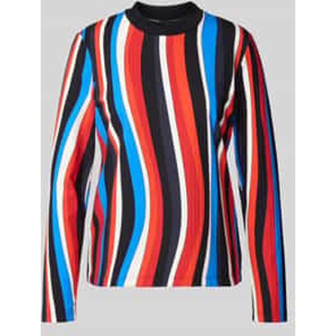 Shirt met lange mouwen met elastische ronde hals