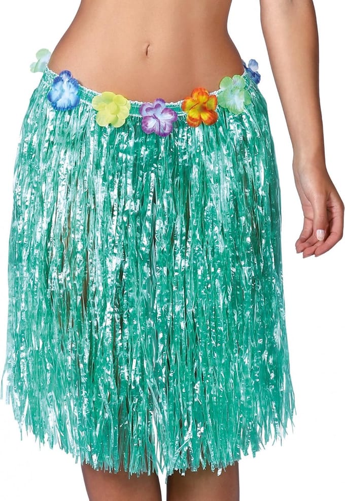 Fiestas Guirca Verkleedrok Hawaiian Dames 50 Cm Groen One-size