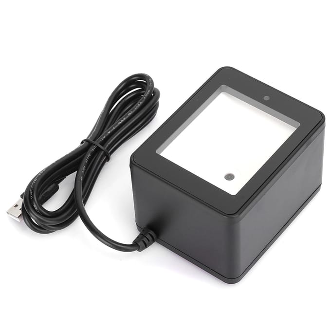 Scanner de codes-barres de bureau Plateforme de lecture de codes QR Supermarché Paiement mobile YHD‑9800YHD‑9800 blanc