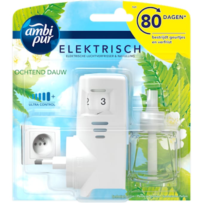 Ambi Pur Electrische Luchtverfrisser 1 compartiment Starterkit + Navulling Morning Dew