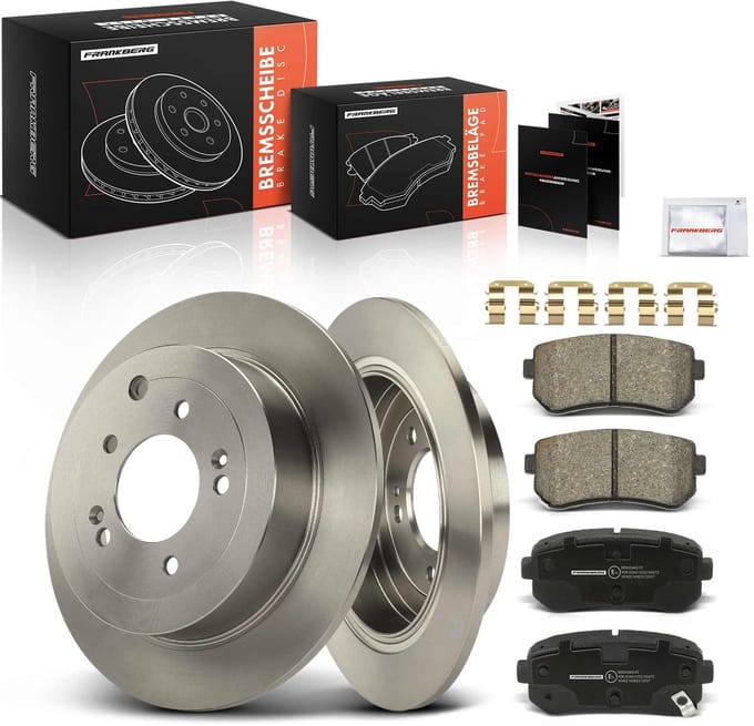 Frankberg 2x remschijven 4x remblokken achteras voor Hyundai