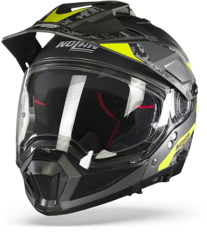 Nolan N70-2 X Torpedo N-Com 43 Mat Lava Grijs Geel Multihelm - Helm