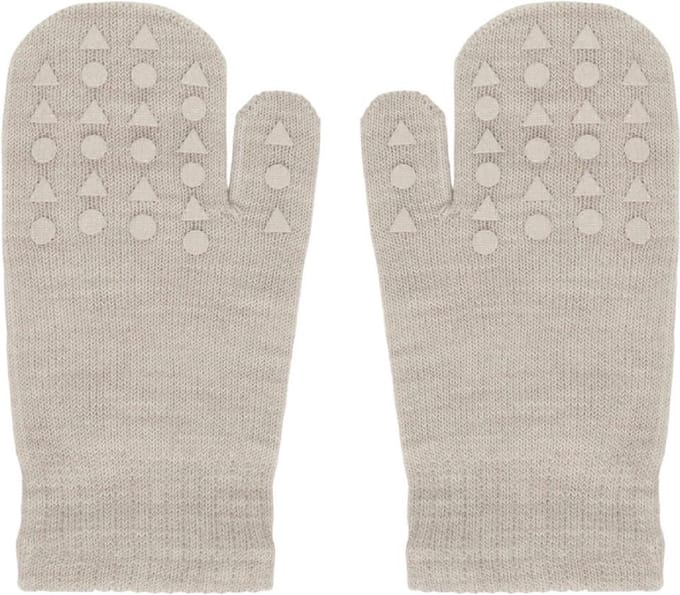 GoBabyGo Merino Wollen Grip Wanten Sand 0-3 Jaar