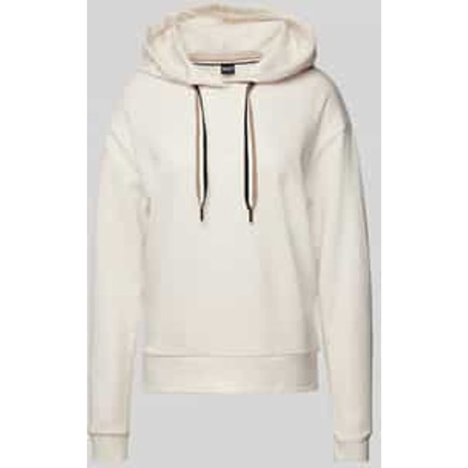 Hoodie met labelprint, model 'STRIPE'