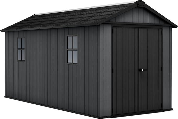 Keter Newton 7515 Tuinhuis - 476x230x246cm - Grijs